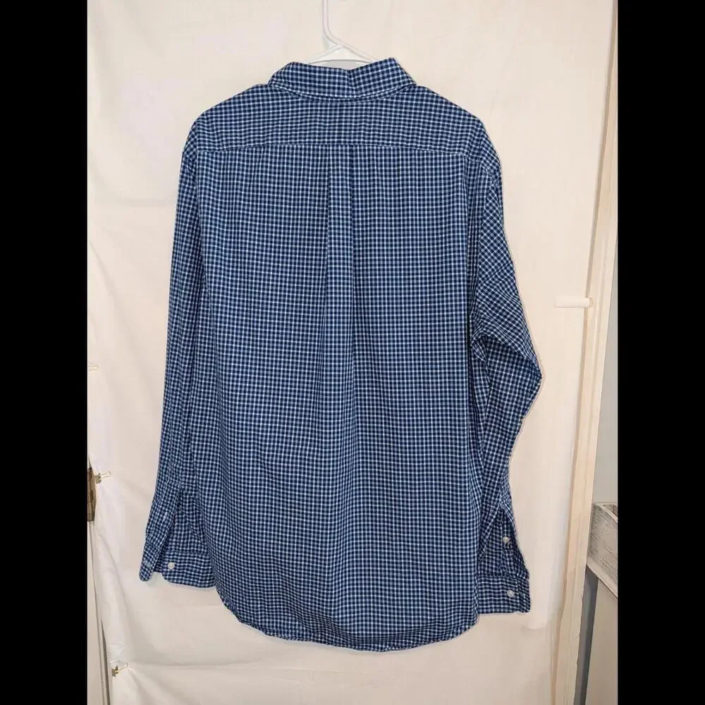 Ralph Lauren Slim Fit/Button Down Flannel Shirt Plaid/Blue Label/XL - Picture 6 of 6